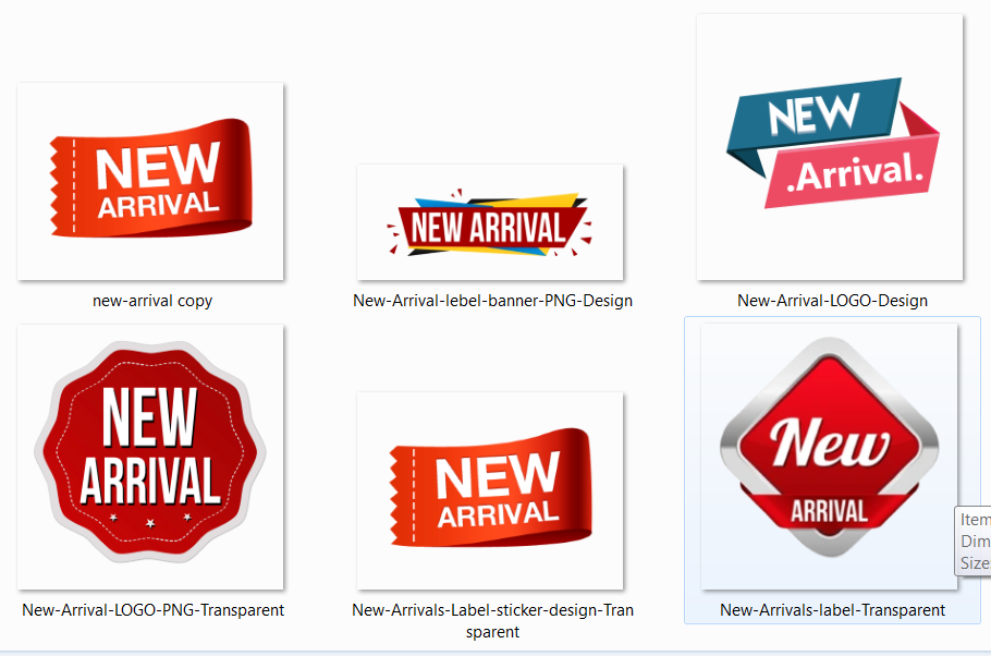 New Arrivals PNG Transparent Images Free Download