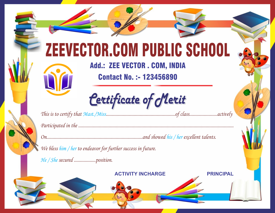 School-Certificate-Design-Vector-Free-Download