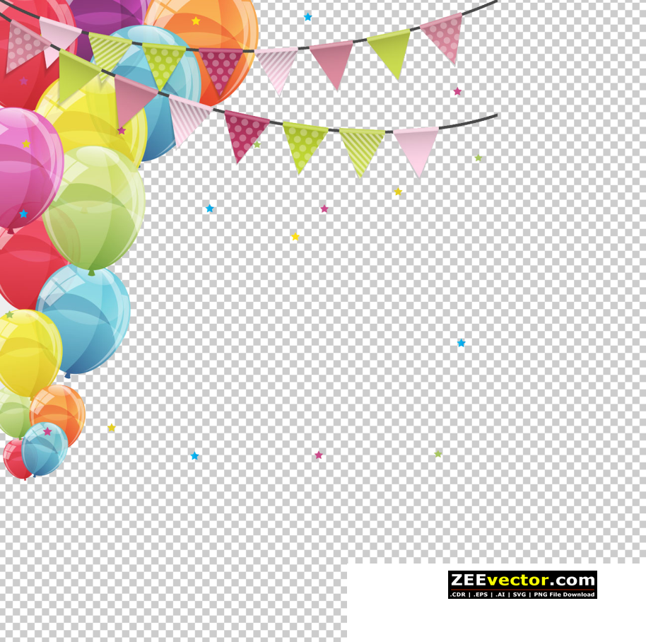 Birthday Balloons PNG - FREE Vector Design - Cdr, Ai, EPS, PNG, SVG