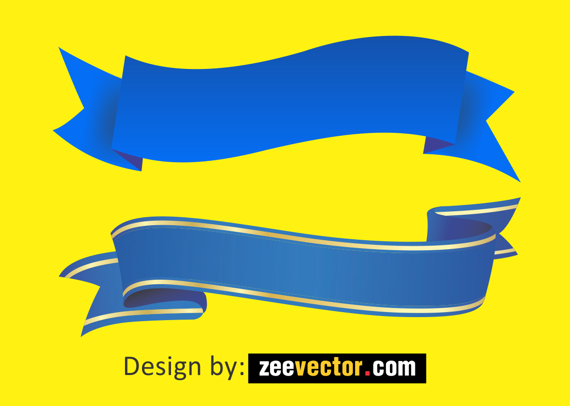 blue ribbon minimalist drawing