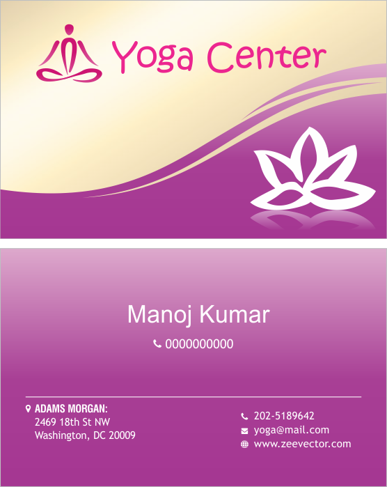 Yoga-Visiting-Card-Vector
