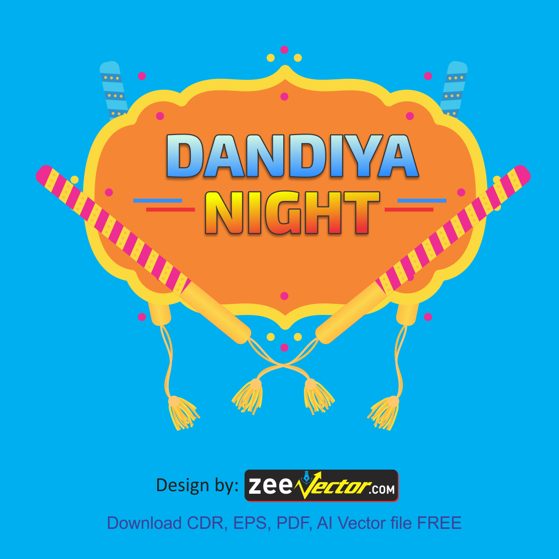 Dandiya-Night-logo-vector