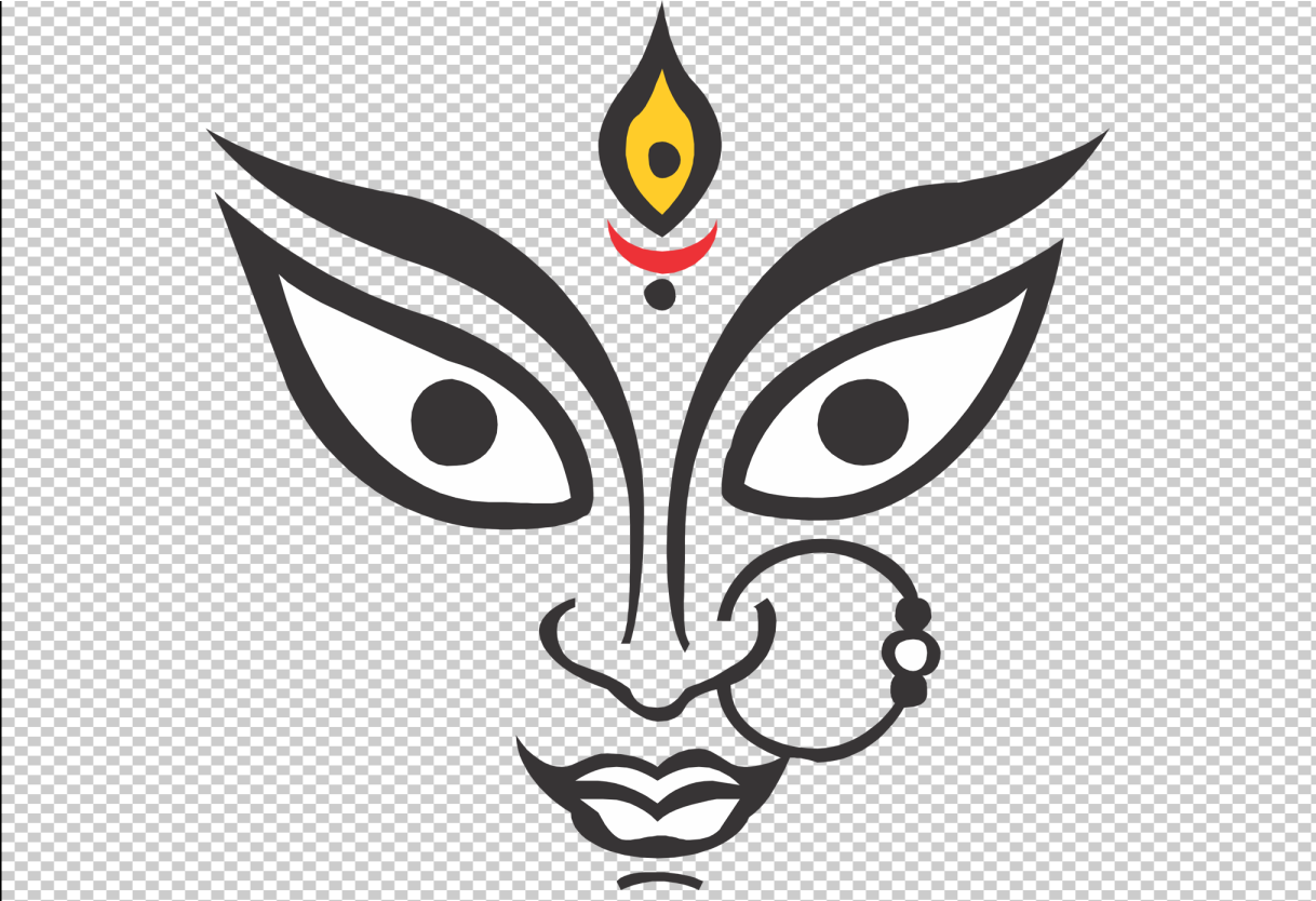 Goddess durga in happy puja subh navratri Vector Image