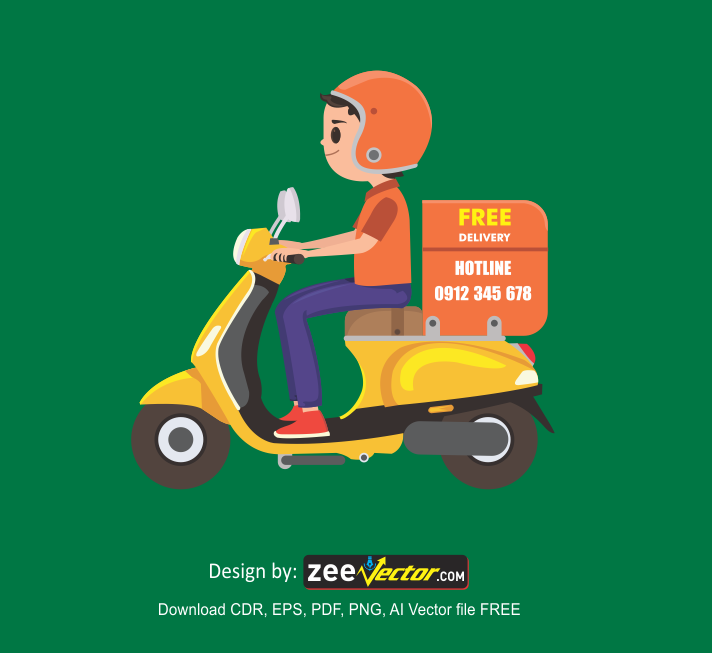 Free-Delivery-Vector-Bike-Delivery-Vector-logo