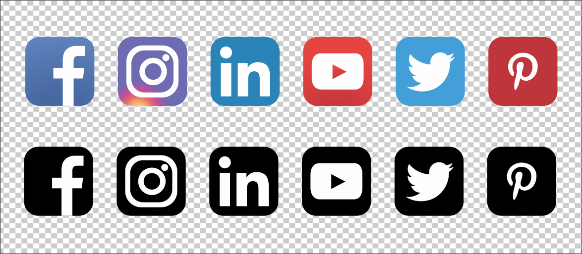 Free Social Media Icons Vector - FREE Vector Design - Cdr, Ai, EPS, PNG, SVG