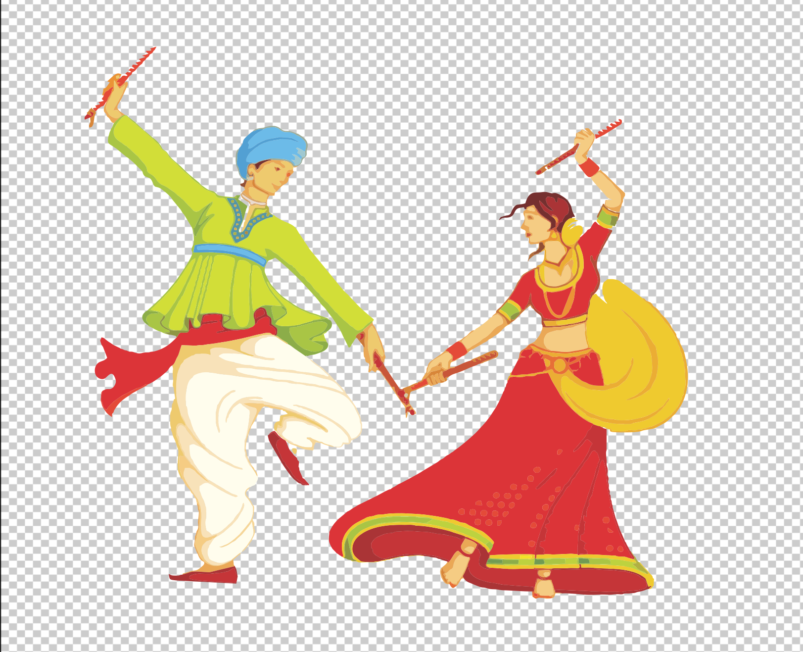 Garba Raas PNG Transparent Images Free Download | Vector Files | Pngtree