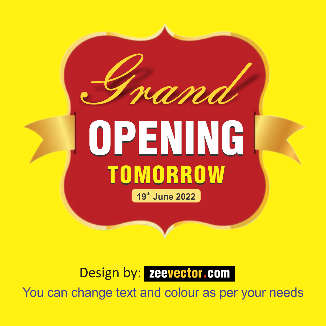 Grand Opening Red Vector Art PNG, Grand Opening Red Banner And
