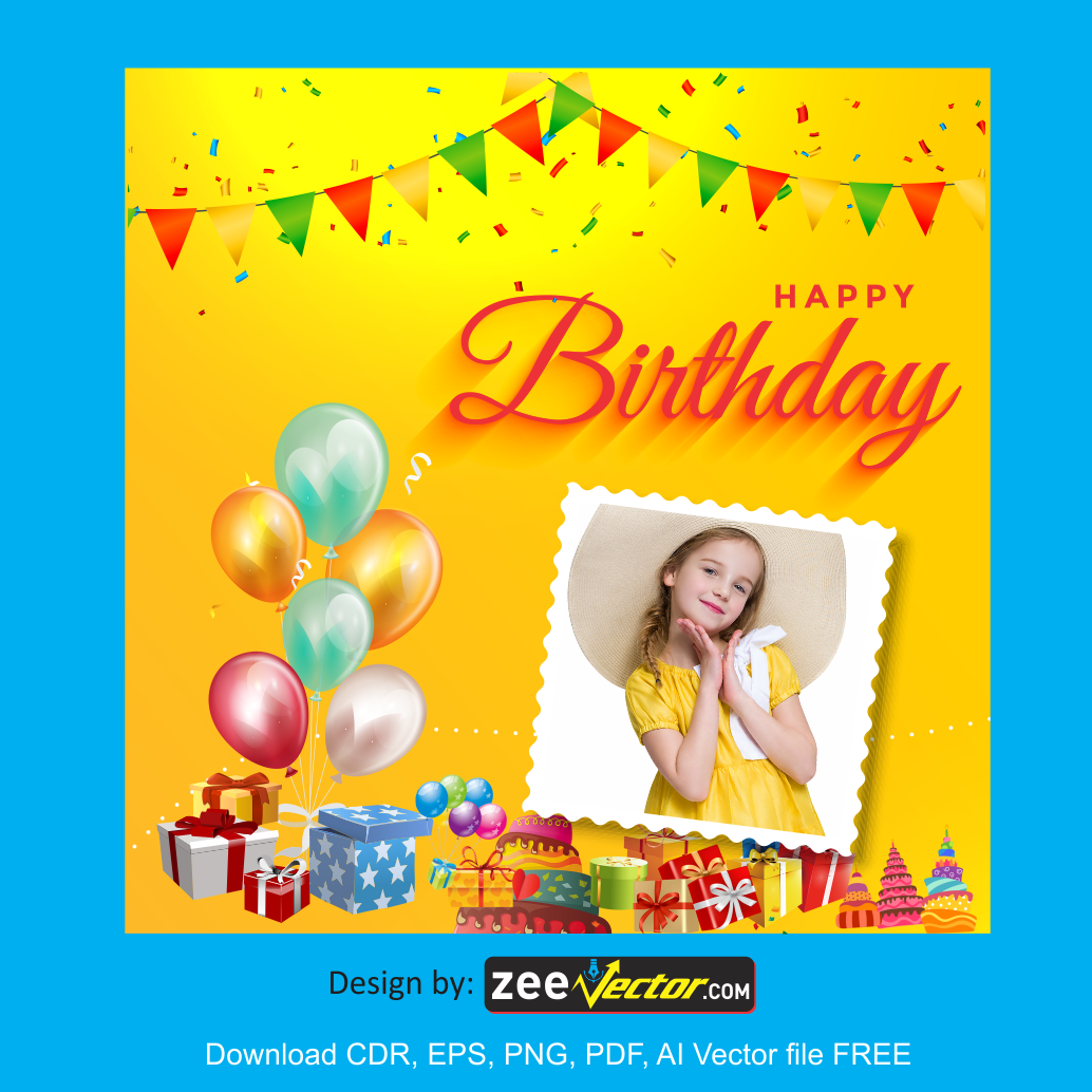 Happy Birthday Graphic Free - FREE Vector Design - Cdr, Ai, EPS, PNG, SVG