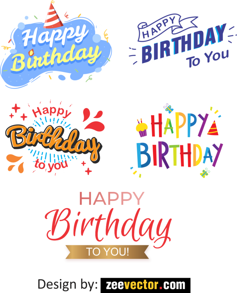 Lettering Happy Birthday Calligraphy - FREE Vector Design - Cdr, Ai ...