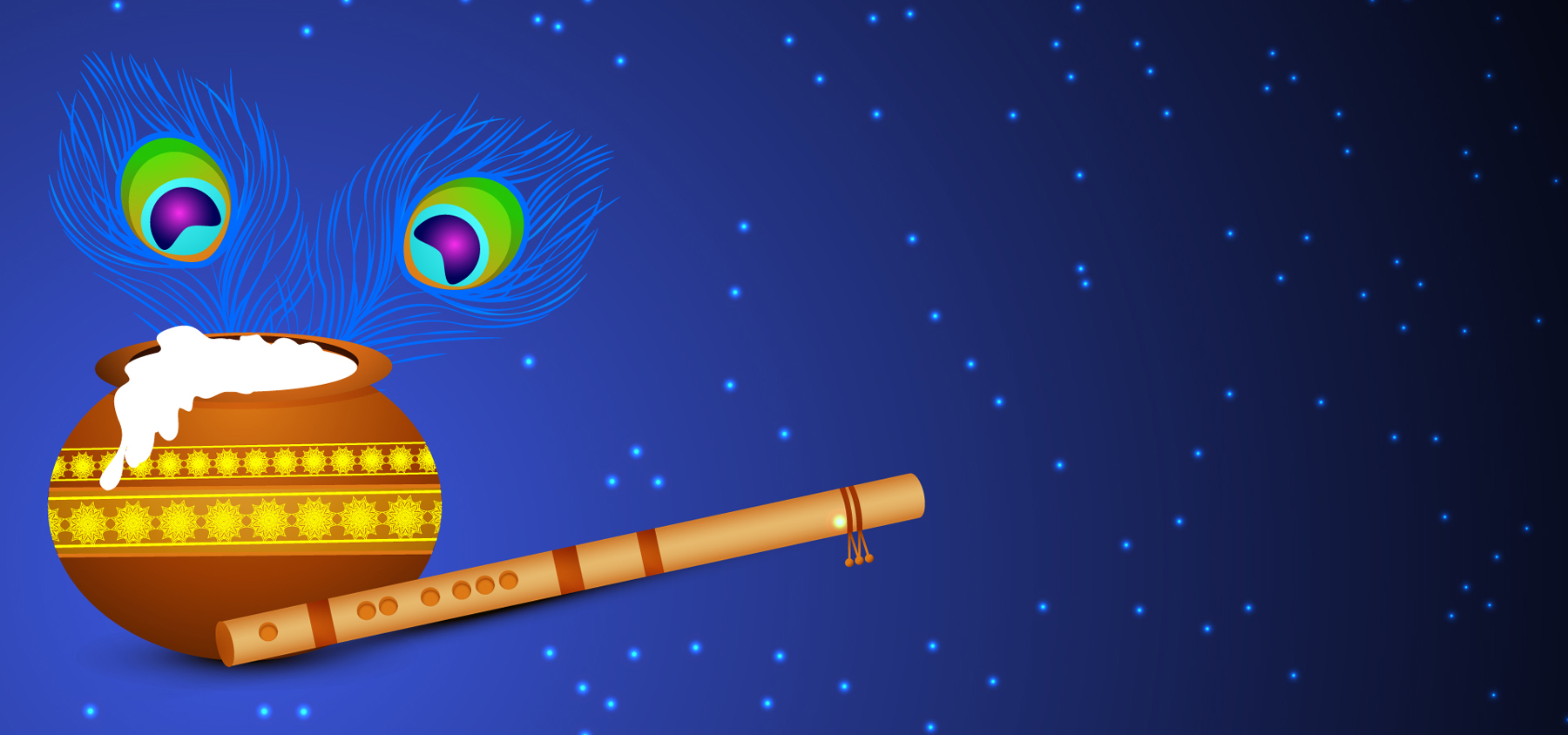 Janmashtami Background HD - FREE Vector Design - Cdr, Ai, EPS, PNG ...