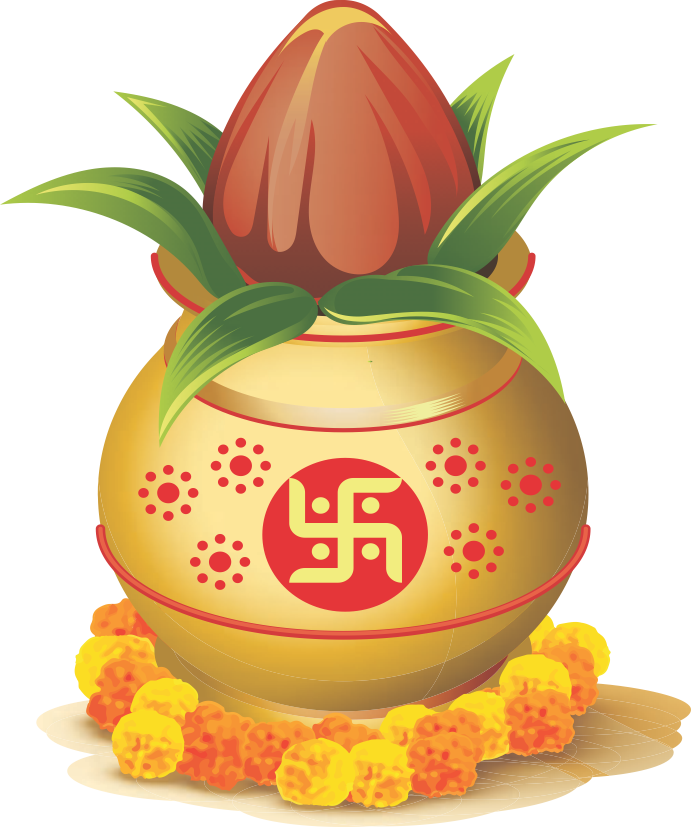 Vector-Kalash-with-Flower-Coconut-PNG