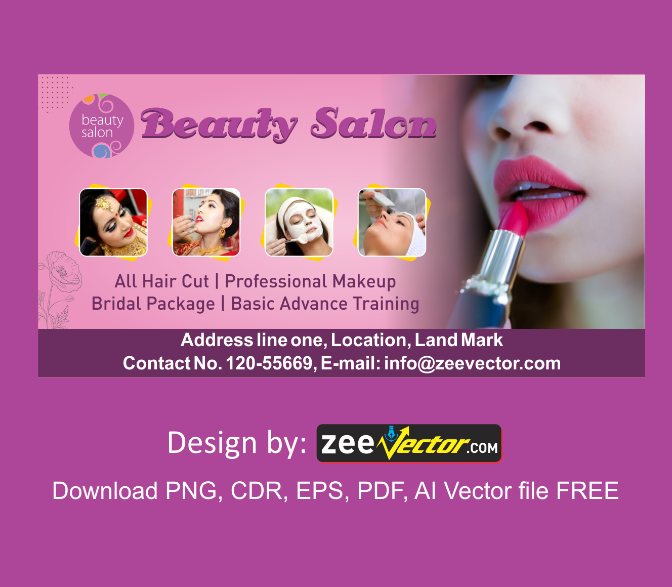 Ladies Beauty Parlour Flex Banner Design - FREE Vector Design - Cdr, Ai