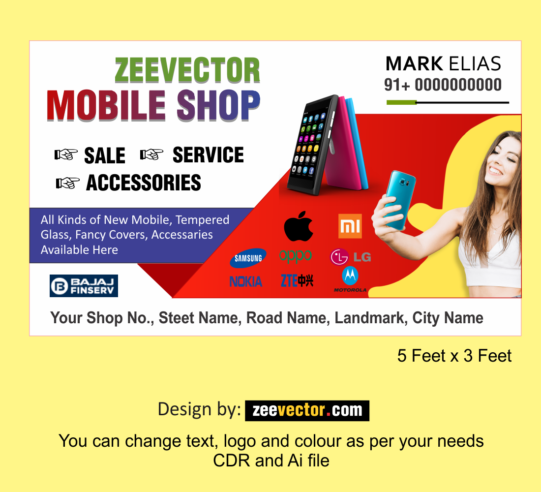 Mobile Shop Banner Design - FREE Vector Design - Cdr, Ai, EPS, PNG, SVG