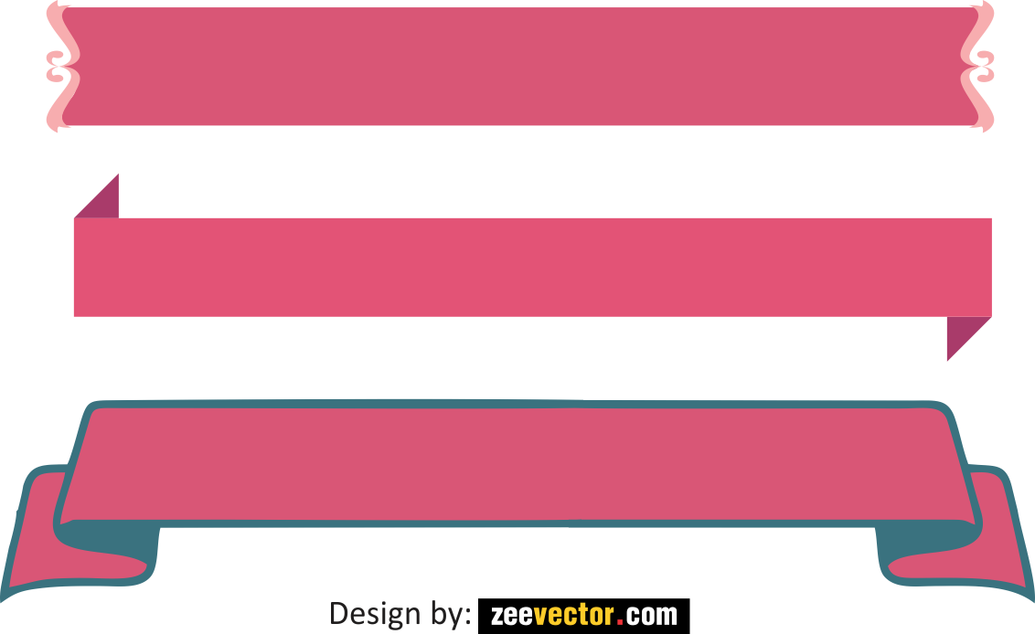 pink ribbon banner decoration ornament Stock Vector Image & Art