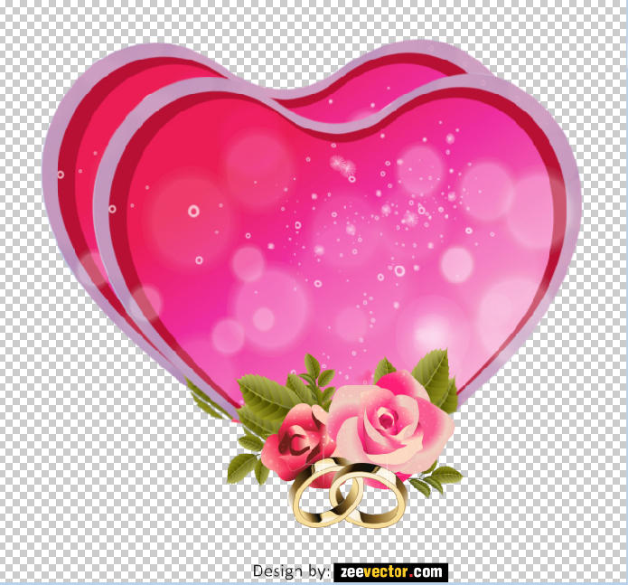 Pink Wedding Heart PNG - FREE Vector Design - Cdr, Ai, EPS, PNG, SVG