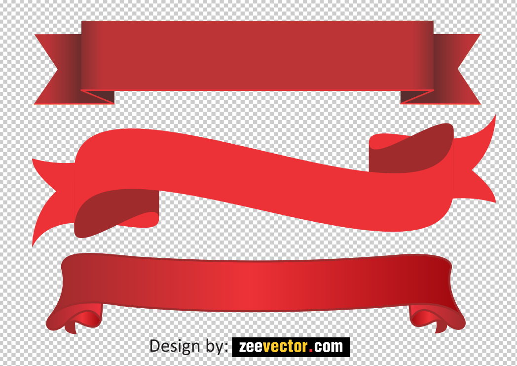 Red Ribbon Transparent Background - FREE Vector Design - Cdr, Ai, EPS, PNG,  SVG