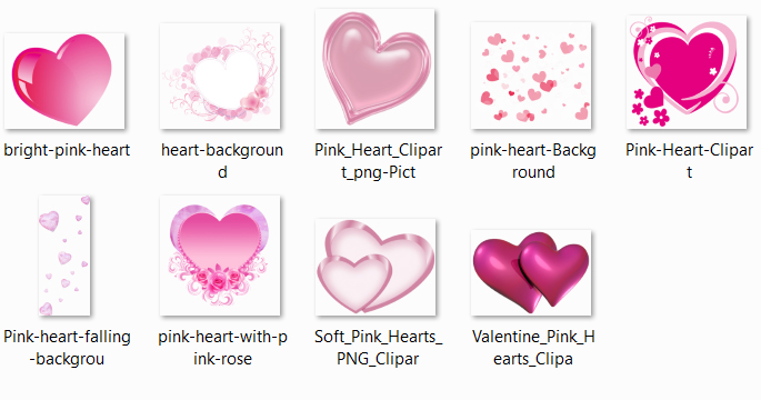 Set-of-Pink-Heart-Transparent