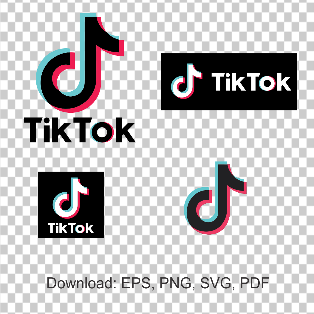 Tiktok White Logo PNG vector in SVG, PDF, AI, CDR format