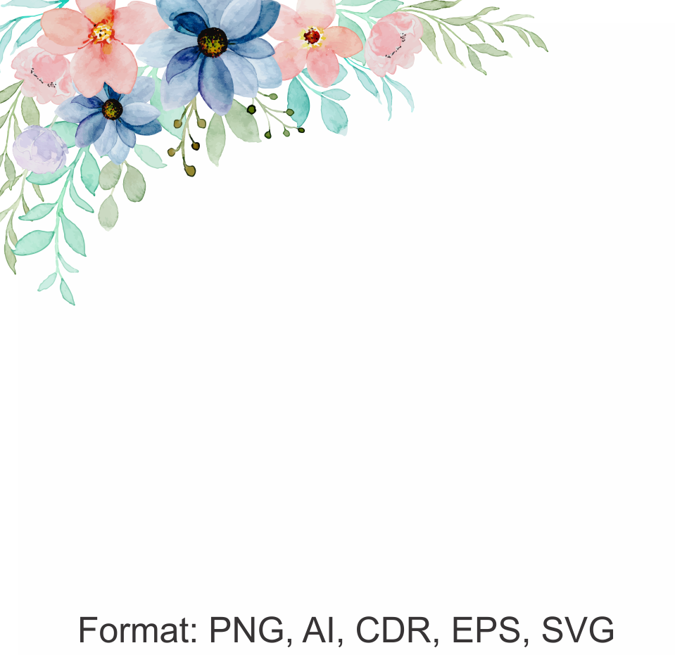 Corner Flower Clipart PNG - FREE Vector Design - Cdr, Ai, EPS, PNG, SVG