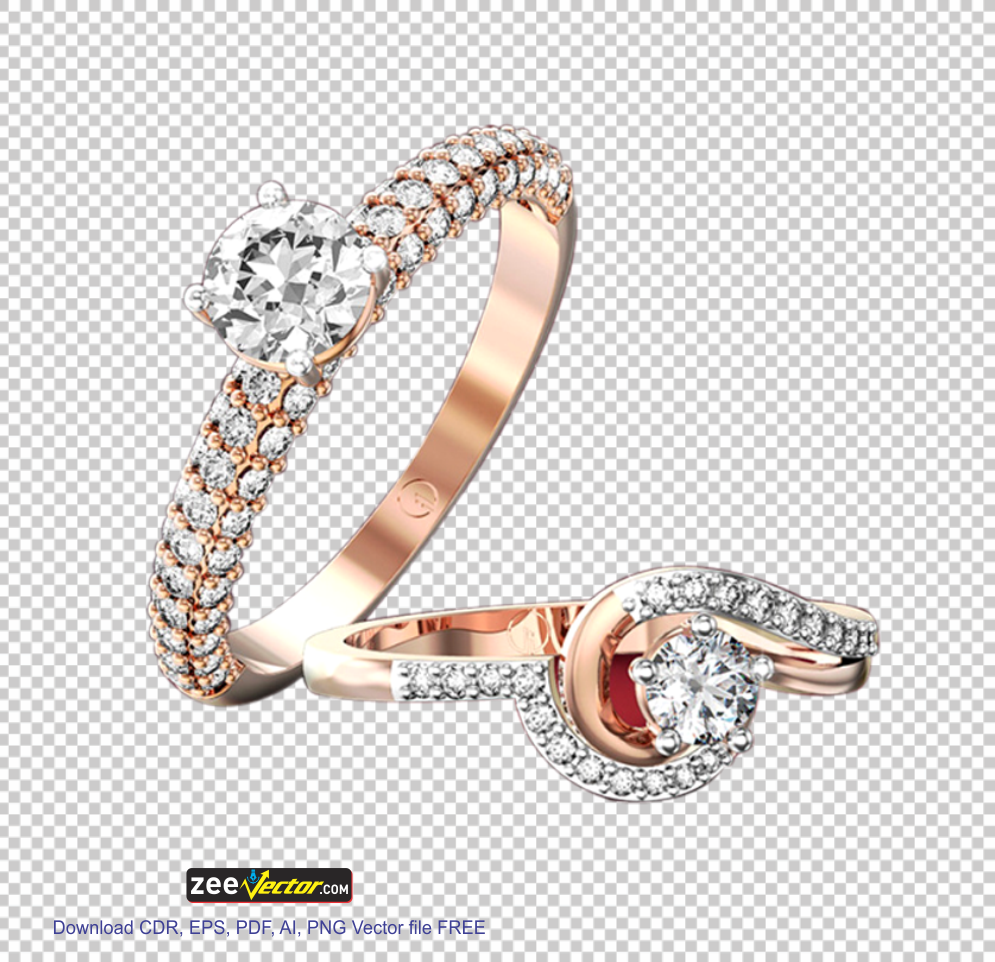 Trendy Dual Tone Couple Ring - Wedding Ring, HD Png Download - vhv
